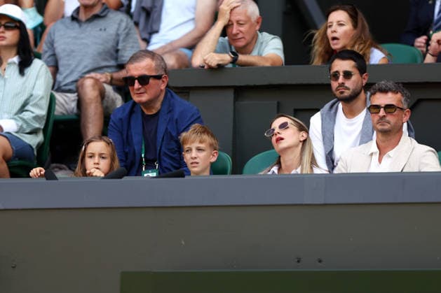 Jelena Djokovic with children Stefan and Tara Wimbledon Tennis Championships, Day 7, The All England Lawn Tennis and Croquet Club, London, UK - 05 Jul 2026London The All England Lawn Tennis and United Kingdom  Copyright: xKieranxMcManus Shutterstockx 16976813bg