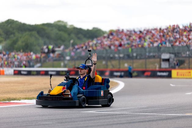 July 5, 2026, Silverstone, Northamptonshire, United Kingdom: MAX VERSTAPPEN (3, Oracle Red Bull Racing, NLD, Dutch F1 Driver, RB22) with LEGO Karts during the drivers parade on race day (Sunday) at the Formula 1 Pirelli British Grand Prix 2026 at Silverstone Circuit F12026: British Grand Prix  - ZUMAr193 20260705_zsp_r193_082 Copyright: xSaraxRuffonix