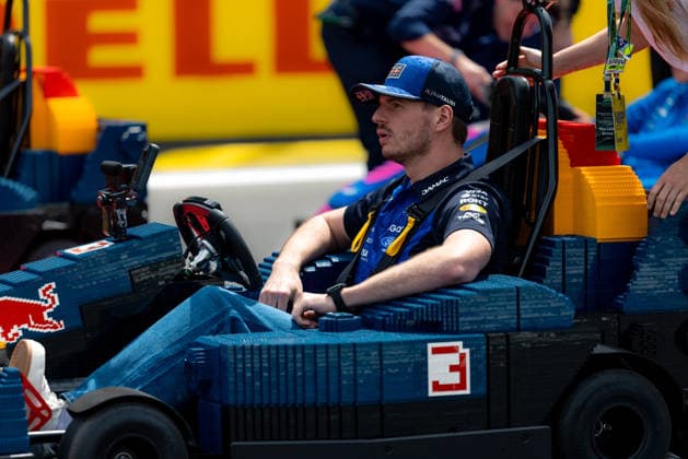 July 5, 2026, Silverstone, Northamptonshire, United Kingdom: MAX VERSTAPPEN (3, Oracle Red Bull Racing, NLD, Dutch F1 Driver, RB22) with LEGO Karts during the drivers parade on race day (Sunday) at the Formula 1 Pirelli British Grand Prix 2026 at Silverstone Circuit F12026: British Grand Prix  - ZUMAr193 20260705_zsp_r193_083 Copyright: xSaraxRuffonix