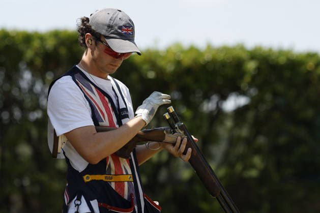 IPA86403870 - Brooker-Smith Mitchell of Great Britain ejects shells from a shotgun during the first day of the ISSF World Cup Shotgun competition at the Concaverde Shooting Range on July 5, 2026, in Lonato del Garda, Italy.  Copyright: xRichardxMorgano IPAxSportx xx 86403870
