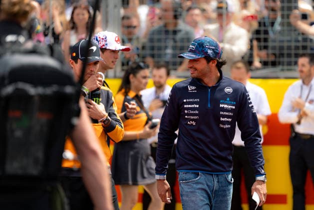 July 5, 2026, Silverstone, Northamptonshire, United Kingdom: CARLOS SAINZ (55, Atlassian Williams F1 Team, ESP, Spanish F1 Driver, FW48) LANDO NORRIS (1, McLaren Mastercard F1 Team, GBR, British F1 Driver, MCL40) during the drivers parade on race day (Sunday) at the Formula 1 Pirelli British Grand Prix 2026 at Silverstone Circuit F12026: British Grand Prix  - ZUMAr193 20260705_zsp_r193_100 Copyright: xSaraxRuffonix