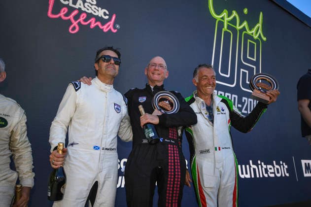 LE MANS CLASSIC SERIES 2026 - LE MANS CLASSIC LEGEND MACARI Joe FRANCHITTI Dario (Gbr Gbr), Maserati MC12 GT1 2005, podium, portrait with FISKEN Gregor (Gbr), Aston Martin DBR9 2006 during the 2026 Le Mans Classic Legend, 4th round of the Le Mans Classic Series 2026, from July 02 to 05 in Circuit des 24h, in Le Mans, France - Le MansFrance  Copyright: xRAINIERxEHRHARDTx
