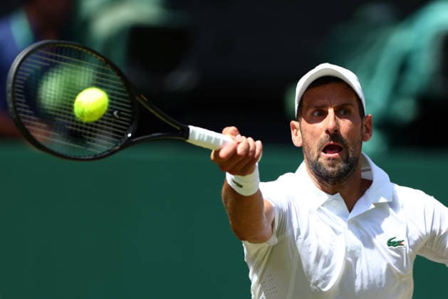 Novak Djokovic during his fourth round match Wimbledon Tennis Championships, Day 7, The All England Lawn Tennis and Croquet Club, London, UK - 05 Jul 2026London The All England Lawn Tennis and United Kingdom  Copyright: xKieranxMcManus Shutterstockx 16976813bo