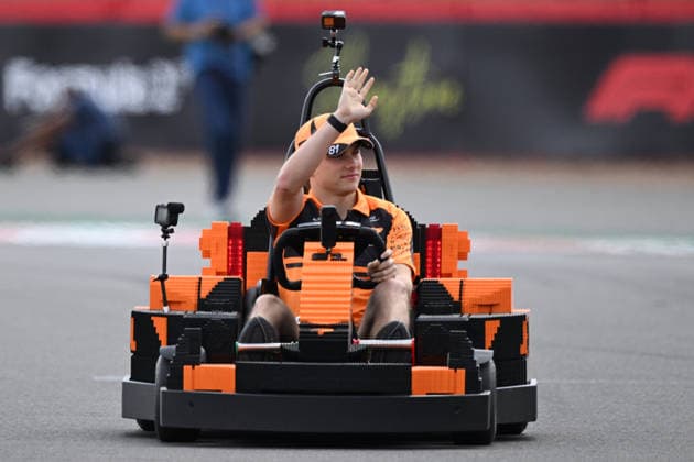 RECORD DATE NOT STATED 5th July 2026; Silverstone Circuit, Northamptonshire, England; FIA Formula 1 2026 British F1 Grand Prix; Race Day; Oscar Piastri of McLaren during the lego car race SimonxWest