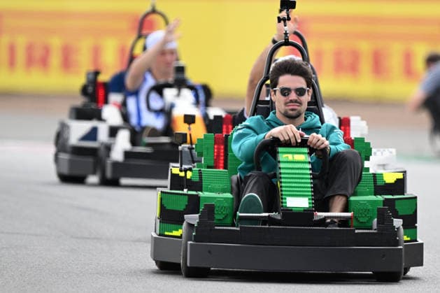 RECORD DATE NOT STATED 5th July 2026; Silverstone Circuit, Northamptonshire, England; FIA Formula 1 2026 British F1 Grand Prix; Race Day; Lance Stroll of Aston Martin during the lego car race SimonxWest