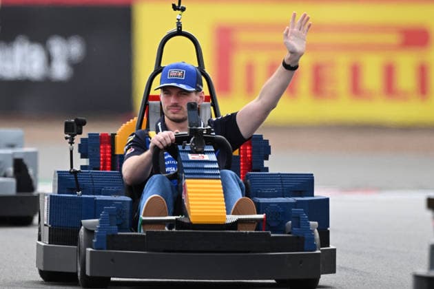 RECORD DATE NOT STATED 5th July 2026; Silverstone Circuit, Northamptonshire, England; FIA Formula 1 2026 British F1 Grand Prix; Race Day; Max Verstappen of Red Bull Racing during the lego car race SimonxWest