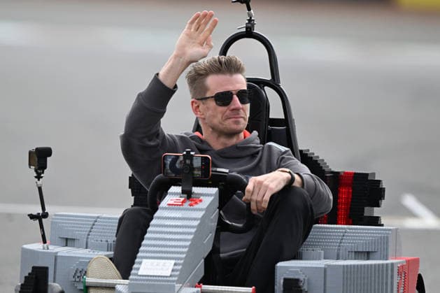 RECORD DATE NOT STATED 5th July 2026; Silverstone Circuit, Northamptonshire, England; FIA Formula 1 2026 British F1 Grand Prix; Race Day; Nico Hulkenberg of Audi during the lego car race SimonxWest