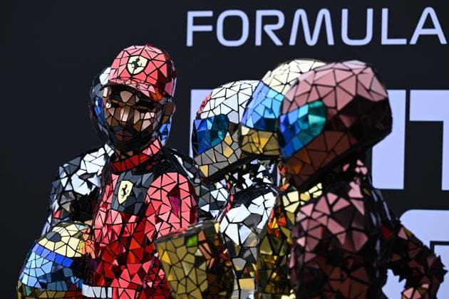 Formula 1 British Grand Prix SILVERSTONE, UNITED KINGDOM - JULY 5: A view of statues ahead of the British Grand Prix, ninth round of the 2026 Formula 1 World Championship, WM, Weltmeisterschaft at Silverstone Circuit in Northamptonshire, United Kingdom, on July 5, 2026. Rasid Necati Aslim Anadolu Northamptonshire United Kingdom. Editorial use only. Please get in touch for any other usage.  Copyright: x2026xAnadoluxRasidxNecatixAslimx