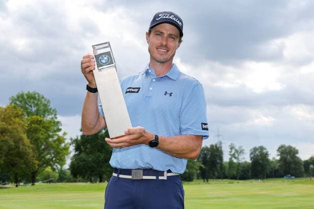 Winner der 37. BMW International Open, Michael Hollick (RSA), 37. BMW International Open 2026, Golf, DP World Tour, Herren, Finale, 05.07.2026 Eichenried Bayern Deutschland *** Winner of the 37th BMW International Open, Michael Hollick (RSA), 37th BMW International Open 2026, Golf, DP World Tour, Men s, Final, July 5, 2026, Eichenried, Bavaria, Germany Copyright: xkolbert-press ChristianxKolbertx