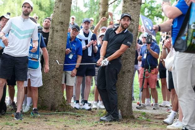 Thomas Rosenmueller (GER) schlaegt aus dem Wald, 37. BMW International Open 2026, Golf, DP World Tour, Herren, Finale, 05.07.2026 Eichenried Bayern Deutschland *** Thomas Rosenmueller (GER) hits from the woods, 37th BMW International Open 2026, Golf, DP World Tour, Men s, Final, July 5, 2026, Eichenried, Bavaria, Germany Copyright: xkolbert-press ChristianxKolbertx