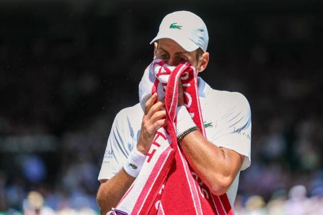 Novak Djokovic during his fourth round match Wimbledon Tennis Championships, Day 7, The All England Lawn Tennis and Croquet Club, London, UK - 05 Jul 2026London The All England Lawn Tennis and United Kingdom  Copyright: xKieranxMcManus Shutterstockx 16976813cg