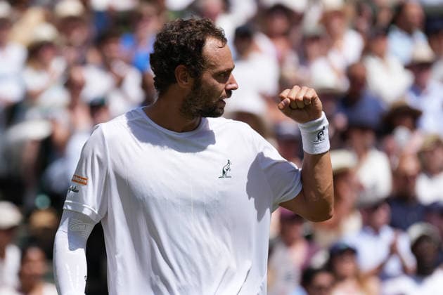 2026-07-05 The Championships - Wimbledon 2026 - Day Seven LONDON, UNITED KINGDOM - JULY 5: Roman Safiullin of Russia during Day Seven of the The Championships - Wimbledon 2026 at All England Lawn Tennis and Croquet Club on July 5, 2026 in London, England. (Photo by Marleen Fouchier BSR Agency) London United Kingdom Content not available for redistribution in The Netherlands directly or indirectly through any third parties. Copyright: xBSRxAgencyx