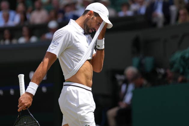 2026-07-05 The Championships - Wimbledon 2026 - Day Seven LONDON, UNITED KINGDOM - JULY 5: Novak Djokovic of Serbia during Day Seven of the The Championships - Wimbledon 2026 at All England Lawn Tennis and Croquet Club on July 5, 2026 in London, England. (Photo by Marleen Fouchier BSR Agency) London United Kingdom Content not available for redistribution in The Netherlands directly or indirectly through any third parties. Copyright: xBSRxAgencyx