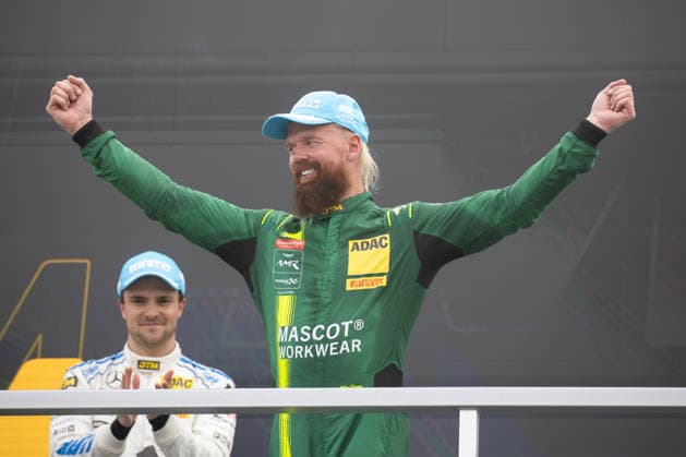 05.07.2026 - Motorsport - Rennwochenende Norisring Nürnberg 2026 - Internationales ADAC Norisring Speedweekend - DCDE - xdcxdex - DTM - Jubel Freude bei Nicki Thiim (Comtoyou Racing, Aston Martin) *** July 5, 2026 Motorsport Race Weekend at the Norisring, Nuremberg 2026 International ADAC Norisring Speed Weekend DCDE xdcxdex DTM Jubilation and joy for Nicki Thiim of Comtoyou Racing, Aston Martin
