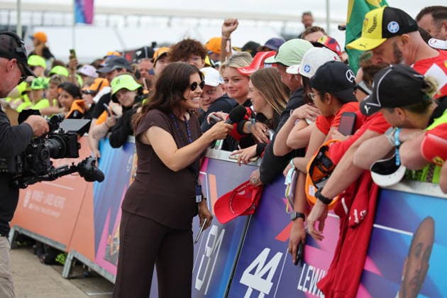Fans waiting for drivers arrival during Race day of Formula 1 Lenovo British Grand Prix 2026 at Silverstone Circuit in Silverstone, United Kingdom. Round 11 of the 2026 FIA Formula One World Championship, WM, Weltmeisterschaft held July 3-5, 2026. Silverstone Circuit, home of the British Grand Prix and birthplace of the Formula 1 World Championship in 1950, hosts a Sprint weekend for round eleven. This event weekend features the F1 Sprint format, with a Sprint Shootout and Sprint Race in addition to the standard qualifying session and Grand Prix. Formula 1 Lenovo British Grand Prix 2026 - Round 11 - Silverstone Circuit F1-2026-R11-GBR