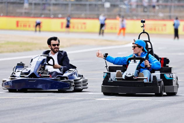 F1 - BRITISH GRAND PRIX 2026 FIA President Mohammed Ben Sulayem and 12 KIMI ANTONELLI Andrea (ita), Mercedes AMG F1 Team W17, drives A lego Minicar on the drivers parade prior the Formula 1 British Grand Prix 2026, 9th round of the 2026 Formula One World Championship, WM, Weltmeisterschaft from July 3 to 5, 2026 on the Silverstone Circuit, in Silverstone, United Kingdom - SilverstoneUnited Kingdom  Copyright: xDPPIx