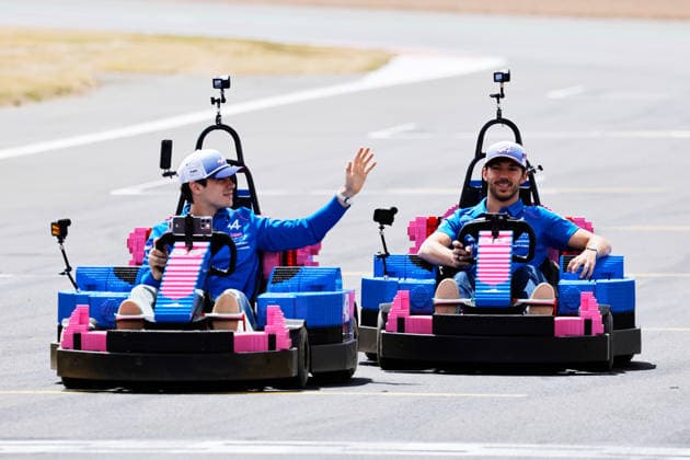 F1 - BRITISH GRAND PRIX 2026 43 COLAPINTO Franco (arg), Alpine F1 Team A526 and 10 GASLY Pierre (fra), Alpine F1 Team A526, drives A lego Minicar on the drivers parade prior the Formula 1 British Grand Prix 2026, 9th round of the 2026 Formula One World Championship, WM, Weltmeisterschaft from July 3 to 5, 2026 on the Silverstone Circuit, in Silverstone, United Kingdom - SilverstoneUnited Kingdom  Copyright: xDPPIx