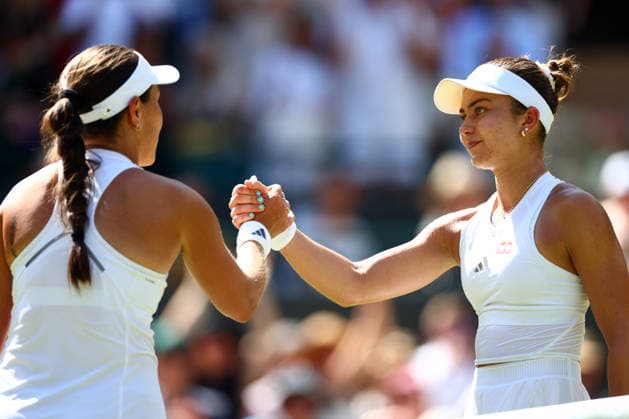 Jessica Pegula celebrates victory in her fourth round match against Iva Jovic Wimbledon Tennis Championships, Day 7, The All England Lawn Tennis and Croquet Club, London, UK - 05 Jul 2026London The All England Lawn Tennis and United Kingdom  Copyright: xJamesxMarsh Shutterstockx 16976811bx