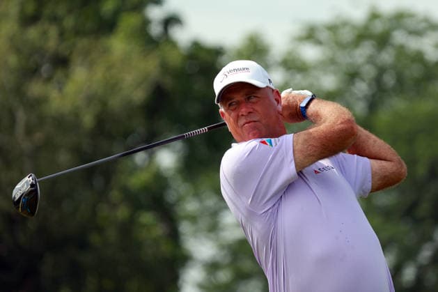 U.S. Senior Open Championship COLUMBUS, OHIO - JULY 5: Stewart Cink of Georgia hits from the 6th tee during the final round of the 46th U.S. Senior Open Championship 2026 at Scioto Country Club in Columbus, Ohio, USA, July 5, 2026. Columbus Ohio United States  Copyright: xAmyxLemusx originalFilename:lemus-ussenior260705_npCfI.jpg