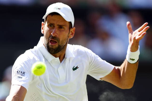 Novak Djokovic during his fourth round match Wimbledon Tennis Championships, Day 7, The All England Lawn Tennis and Croquet Club, London, UK - 05 Jul 2026London The All England Lawn Tennis and United Kingdom  Copyright: xKieranxMcManus Shutterstockx 16976813cm