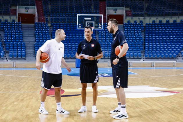 Krakow 05.07.2026 KOSZYKOWKA KOSZKADRA REPREZENTACJA POLSKI TRENING - - - BASKETBALL POLISH national team, Nationalteam PRACTICE PRACTISE NZ dyrektor sportowy kadry Lukasz Koszarek , trener coach Igor Milicic , dyrektor Michal Ignerski director , FOT. WOJCIECH FIGURSKI 058SPORT.PL NEWSPIX.PL --- newspix.pl EL ELIMINACJE DO MS MISTRZOSTW SWIATA FIBA W KOSZYKOWCE MEZCZYZN KOSZYKOWKA KATAR 2027  FOT. WOJCIECH FIGURSKI 058SPORT.PL
