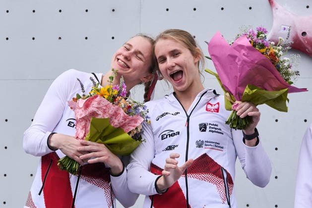 Krakow 05.07.2026. Day 3 of IFSC Speed World Cup Krakow 2026 in Cracow, Poland --- Wspinaczka Sportowa. Puchar Swiata we wspinaczce sportowej na czas Krakow 2026 w Krakowie, dzien 3 Persons shown: Aleksandra Kalucka (POL), Natalia Kalucka (POL) Fot. Dominika Chmura Arena AkcjiFot. Dominika Chmura Arena Akcji NEWSPIX.PL --- newspix.pl 