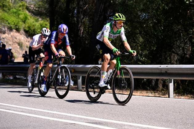 Tour de France 2026 Stage 2 BARCELONA, SPAIN - JULY 05 : Molenaar Alex (NED) of Caja Rural - Seguros RGA leading the escape pack during stage 2 of the 113rd edition of Tour de France an UCI World Tour 2.UWT cycling road race stage for Men Elite of 182 km with start in Tarragona and finish in Barcelona on July 5, 2026 in Barcelona, Spain, 05 07 2026 ( Motordriver Kurt Vandenborre - Barcelona Spain  Copyright: xTomasxSiskx