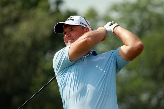 U.S. Senior Open Championship COLUMBUS, OHIO - JULY 5: Padraig Harrington of Ireland hits from the 6th tee during the final round of the 46th U.S. Senior Open Championship 2026 at Scioto Country Club in Columbus, Ohio, USA, July 5, 2026. Columbus Ohio United States  Copyright: xAmyxLemusx originalFilename:lemus-ussenior260705_npOQn.jpg