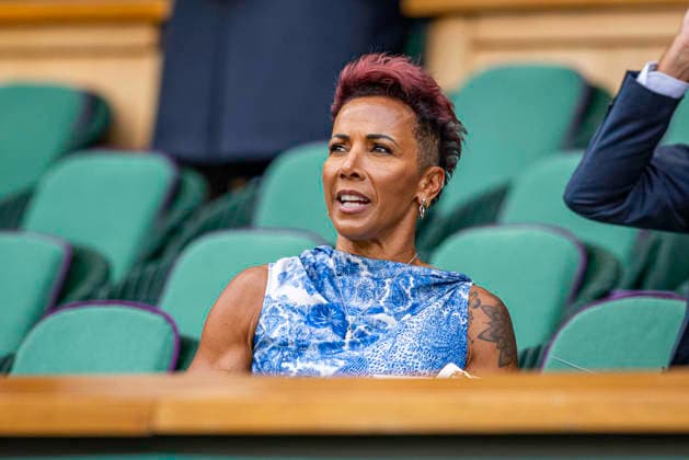 RECORD DATE NOT STATED 5th July 2026; All England Lawn Tennis and Croquet Club, London, England; Wimbledon Tennis Tournament, Day Seven; Double Olympic Gold Medallist Dame Kelly Holmes GodfreyxPitt