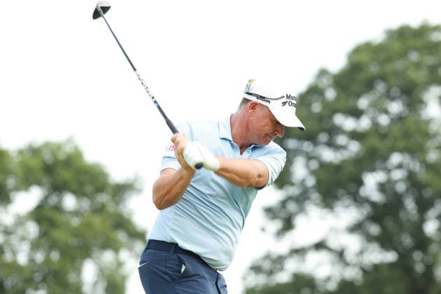 U.S. Senior Open Championship 2026 COLUMBUS, OHIO - JULY 5: Padraig Harrington of Ireland plays his tee shot on the 7th hole during the final round of the U.S. Senior Open Championship 2026 at Scioto Country Club in Columbus, Ohio, USA Sunday, July 5, 2026. Columbus Ohio United States  Copyright: xJorgexLemusx originalFilename:lemus-ussenior260705_np5Ct.jpg