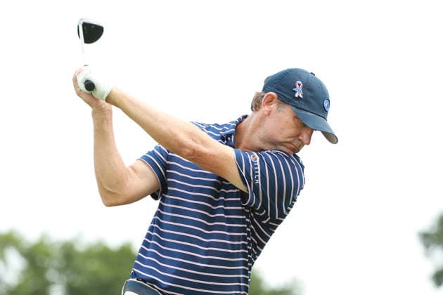U.S. Senior Open Championship 2026 COLUMBUS, OHIO - JULY 5: George McNeill of the United States plays his tee shot on the 7th hole during the final round of the U.S. Senior Open Championship 2026 at Scioto Country Club in Columbus, Ohio, USA Sunday, July 5, 2026. Columbus Ohio United States  Copyright: xJorgexLemusx originalFilename:lemus-ussenior260705_npySL.jpg