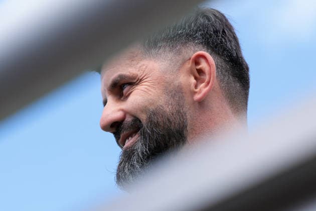 05.07.2026, Fussball, Trainingsauftakt des FC Schalke 04. Medienrunde mit Trainer Miron Muslic (FC Schalke 04). Gelsenkirchen Trainingsgelände FC Schalke 04 NRW Deutschland xRHR-FOTO YYx *** July 5, 2026, Soccer, FC Schalke 04 s first training session of the season; press conference with coach Miron Muslic; FC Schalke 04, Gelsenkirchen; FC Schalke 04 training facility; North Rhine-Westphalia, Germany; xRHR PHOTO YYx Copyright: RHR-FOTOx RHR-FOTO YY