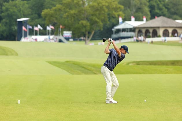 U.S. Senior Open Championship 2026 COLUMBUS, OHIO - JULY 5: George McNeill of the United States plays his tee shot on the 10th hole during the final round of the U.S. Senior Open Championship 2026 at Scioto Country Club in Columbus, Ohio, USA Sunday, July 5, 2026. Columbus Ohio United States  Copyright: xJorgexLemusx originalFilename:lemus-ussenior260705_nphYm.jpg