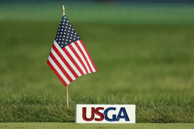 U.S. Senior Open Championship COLUMBUS, OHIO - JULY 5: The tee box at the 6th hole is displayed with a flag in honor of the holiday weekend during the final round of the 46th U.S. Senior Open Championship 2026 at Scioto Country Club in Columbus, Ohio, USA, July 5, 2026. Columbus Ohio United States  Copyright: xAmyxLemusx originalFilename:lemus-ussenior260705_npBKz.jpg