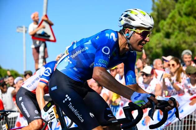 Tour de France 2026 Stage 2 BARCELONA, SPAIN - JULY 05 : Uijtdebroeks Cian (BEL) of Movistar Team in action during stage 2 of the 113rd edition of Tour de France an UCI World Tour 2.UWT cycling road race stage for Men Elite of 182 km with start in Tarragona and finish in Barcelona on July 5, 2026 in Barcelona, Spain, 05 07 2026 ( Motordriver Kurt Vandenborre - Barcelona Spain  Copyright: xTomasxSiskx
