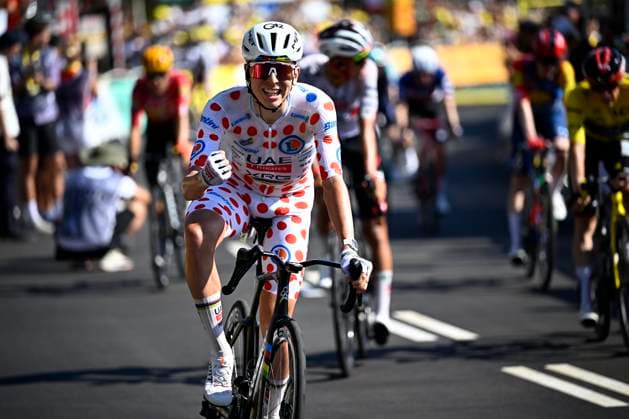 Tour de France 2026 Stage 2 BARCELONA, SPAIN - JULY 05 : Pogacar Tadej (SLO) of UAE Team Emirates XRG celebrating after the race during stage 2 of the 113rd edition of Tour de France an UCI World Tour 2.UWT cycling road race stage for Men Elite of 182 km with start in Tarragona and finish in Barcelona on July 5, 2026 in Barcelona, Spain, 05 07 2026 Barcelona Spain  Copyright: xJasperxJacobsx