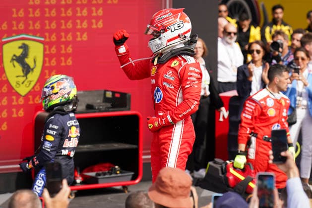 FORMULA ONE BRITISH GRAND PRIX 2026 Charles Leclerc 16 (MON) Ferrari celebrates in parc ferme after winning the race during the Formula 1 Pirelli British Grand Prix 2026, 9th round of the 2026 Formula 1 World Championship, WM, Weltmeisterschaft from 3rd - 5th July, 2026 at the Silverstone Circuit, Silverstone, England. Credit: Robbie Hoad Every Second Media Editorial use only. All images are copyright Every Second Media Limited. No images may be reproduced without prior permission. Copyright: xIMAGO EveryxSecondxMediax ESM-2060-0767 RobbiexHoadx xEveryxSecondxMediax