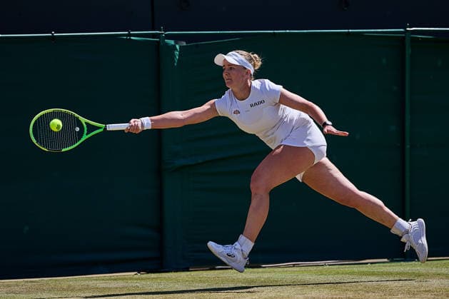 July 5, 2026, London, London, Great Britain: Barbora Krejcikova of Czech Republic returns with forehand during The Championships Wimbledon , 5.7.2026 in London (All England Lawn Tennis and Croquet Club), Great Britain Tennis 2026: Grand Slam: The Championships Wimbledon: 7th Day: 4th Round: MUCHOVA 7:5 5:7 6:3 KREJCIKOVA  - ZUMAs343 20260705_zsp_s343_125 Copyright: xMathiasxSchulzx