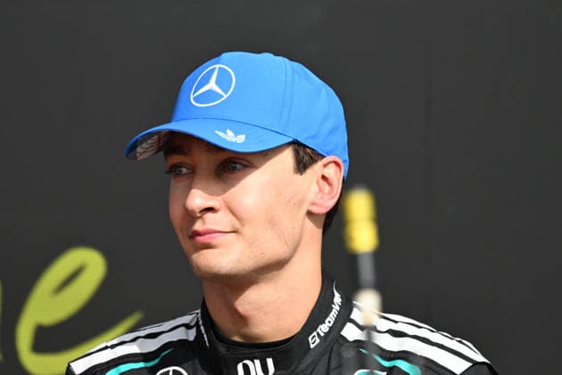 RECORD DATE NOT STATED 5th July 2026; Silverstone Circuit, Northamptonshire, England; FIA Formula 1 2026 British F1 Grand Prix; Race Day; George Russell of Mercedes after finishing second in the British Grand Prix SimonxWest