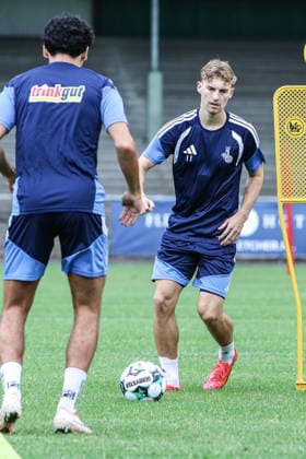 Fussball, 3.Liga Saison 2026 2027 Trainingslager MSV Duisburg Training 05.07.2026, Stadion de Wageningse Berg Dominik Kother (MSV Duisburg, 11) Wageningen Stadion de Wageningse Berg Niederlande *** Sports, Soccer, 3rd Division, 2026–2027 Season, Training Camp, MSV Duisburg, Practice, July 5, 2026, Stadion de Wageningse Berg, Dominik Kother, MSV Duisburg, 11 Wageningen, Stadion de Wageningse Berg, Netherlands