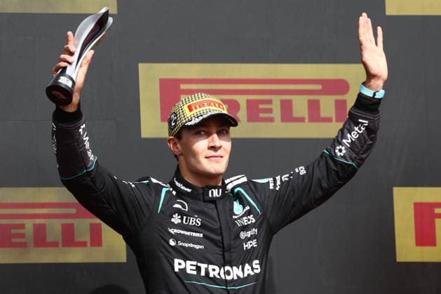 F1 British Grand Prix 2026 George Russell of Mercedes after the Formula 1 British Grand Prix at Silverstone Circuit in Northampton, Great Britain on July 5, 2026. Northampton United Kingdom  Copyright: xJakubxPorzyckix originalFilename:porzycki-f1britis260705_np4lP.jpg