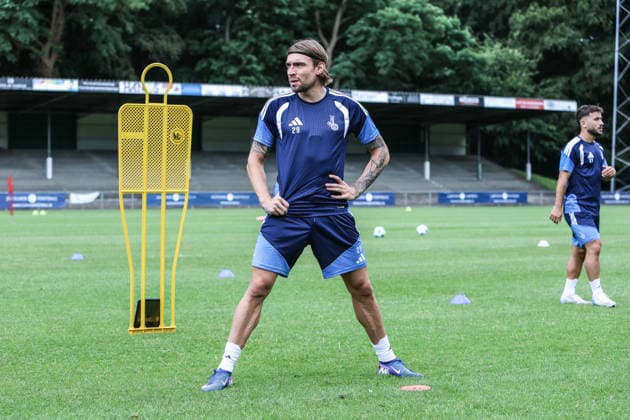 Fussball, 3.Liga Saison 2026 2027 Trainingslager MSV Duisburg Training 05.07.2026, Stadion de Wageningse Berg Joshua Bitter (MSV Duisburg, 29) Wageningen Stadion de Wageningse Berg Niederlande *** Sports, Soccer, 3rd Division, 2026–2027 Season, Training Camp, MSV Duisburg, Practice, July 5, 2026, Stadion de Wageningse Berg, Joshua Bitter, MSV Duisburg, 29 Wageningen, Stadion de Wageningse Berg, Netherlands