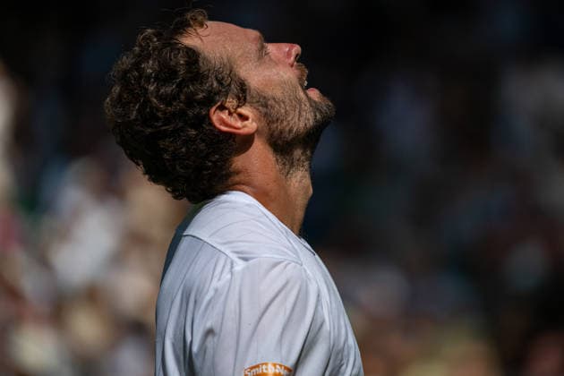 Tennis - Wimbledon Championship 2026 - Day 7 LONDON, ENGLAND - Sunday, July 5, 2026: Roman Safiullin (RUS) during the Gentlemen s Singles Fourth Round match on Day Seven of The Championships Wimbledon 2026 at the All England Lawn Tennis and Croquet Club. (Photo by Kirsten Holst Propaganda) LONDON All England Lawn Tennis and Croq GREATER LONDON ENGLAND  Copyright: xKirstenxHolstx 2026-07-05-034-Wimbledon_Day_7