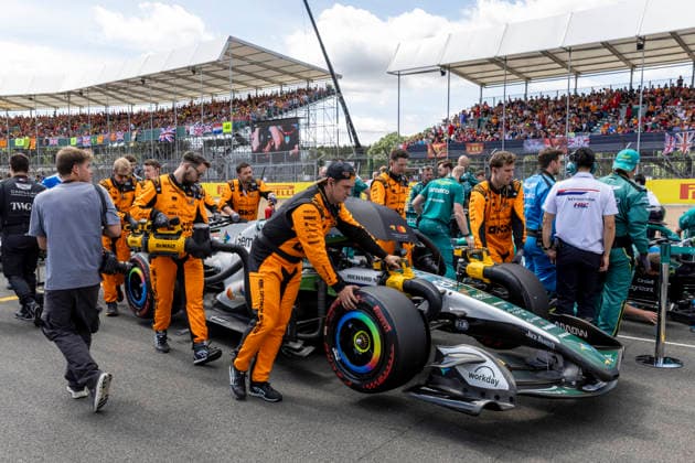 RECORD DATE NOT STATED 5th July 2026; Silverstone Circuit, Northamptonshire, England; FIA Formula 1 2026 British F1 Grand Prix; Race Day; McLaren Mastercard F1 Team driver Oscar Piastri on the grid TimxWilliams