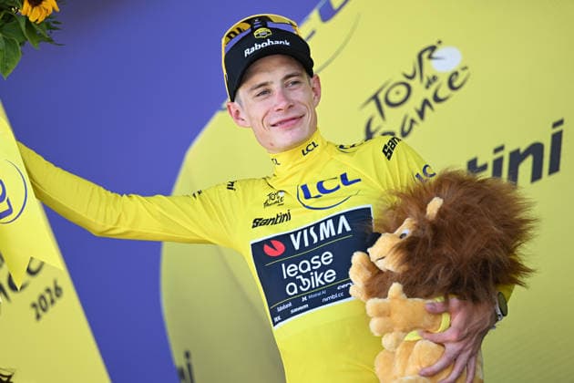 05-07-2026 Tour De France; Tappa 02 Tarragona - Barcelona; 2026, Visma - Lease A Bike; Vingegaard, Jonas; Barcelona Montjuic; 