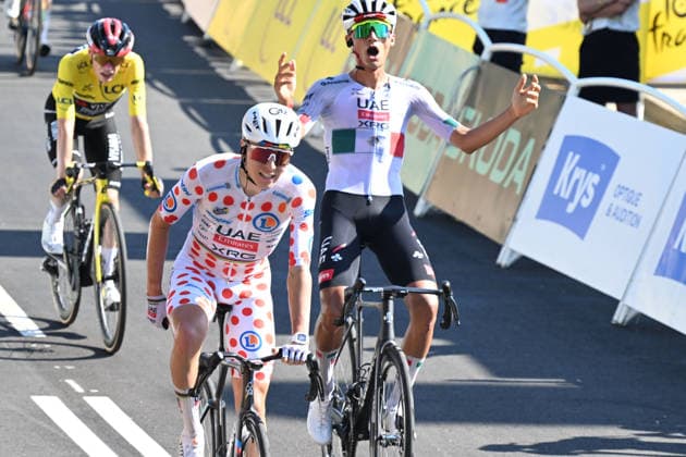 05-07-2026 Tour De France; Tappa 02 Tarragona - Barcelona; 2026, Uae Emirates - Xrg; Del Toro Romero, Isaac; Pogacar, Tadej; Barcelona Montjuic; 
