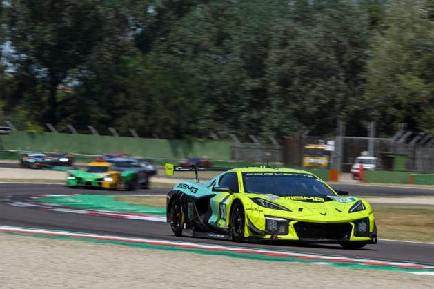 July 5, 2026, Imola, Bologna, Italy: TF 33 (MCDONALD, UDELL, EASTWOOD) at turn 4 during the 2026 ELMS 4 Hours of Imola at Enzo and Dino Ferrari circuit in Imola (Bologna, Italy), 4th round of European Le Mans Series 2026 season..The Corvette of Turkish racing team won the race in LMGT3 class..Credit: ZUMA Press Motorsports 2026: ELMS 4 Hours Of Imola: RACE  - ZUMAr158 20260705_aap_r158_009 Copyright: xRiccardoxRighettix