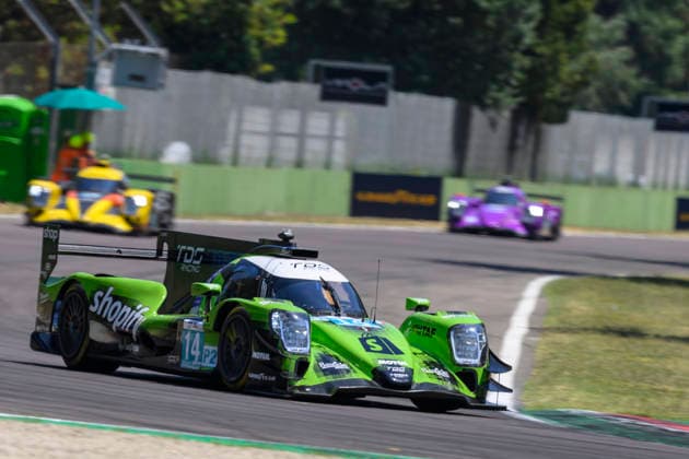 July 5, 2026, Imola, Bologna, Italy: TDS RACING 14 (THOMAS, MEGUETOUNIF, HUFFAKER II) at turn 2 during the 2026 ELMS 4 Hours of Imola at Enzo and Dino Ferrari circuit in Imola (Bologna, Italy), 4th round of European Le Mans Series 2026 season..Credit: ZUMA Press Motorsports 2026: ELMS 4 Hours Of Imola: RACE  - ZUMAr158 20260705_aap_r158_040 Copyright: xRiccardoxRighettix