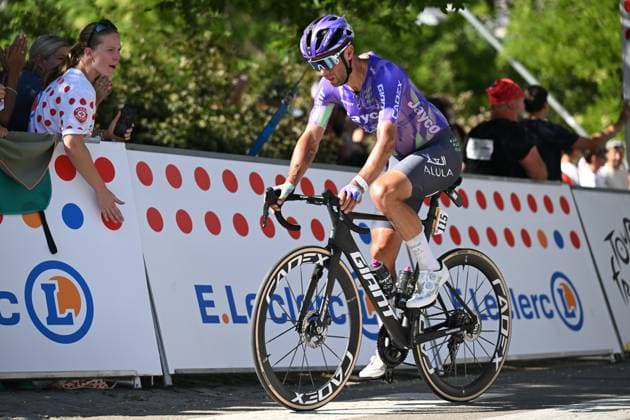 Tour de France 2026 Stage 2 BARCELONA, SPAIN - JULY 05 : Matthews Michael (AUS) of Team Jayco AlUla in action during stage 2 of the 113rd edition of Tour de France an UCI World Tour 2.UWT cycling road race stage for Men Elite of 182 km with start in Tarragona and finish in Barcelona on July 5, 2026 in Barcelona, Spain, 05 07 2026 ( Motordriver Kurt Vandenborre - Barcelona Spain  Copyright: xSzymonxGruchalskix