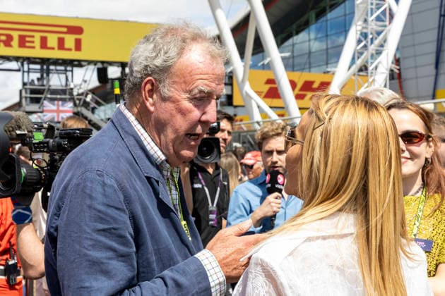 RECORD DATE NOT STATED 5th July 2026; Silverstone Circuit, Northamptonshire, England; FIA Formula 1 2026 British F1 Grand Prix; Race Day; Jeremy Clarkson talkes to Amanda Holden on the starting grid TimxWilliams
